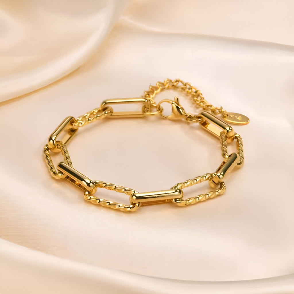 Pulsera de eslabones gruesos Lorena | Oro