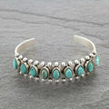 Brazalete turquesa Almira | Oro blanco