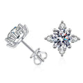 Pendientes Flor Aurelia | Oro blanco