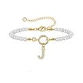 Pulsera con letra Llave | Oro