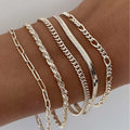 Set de pulseras Elena | Oro blanco