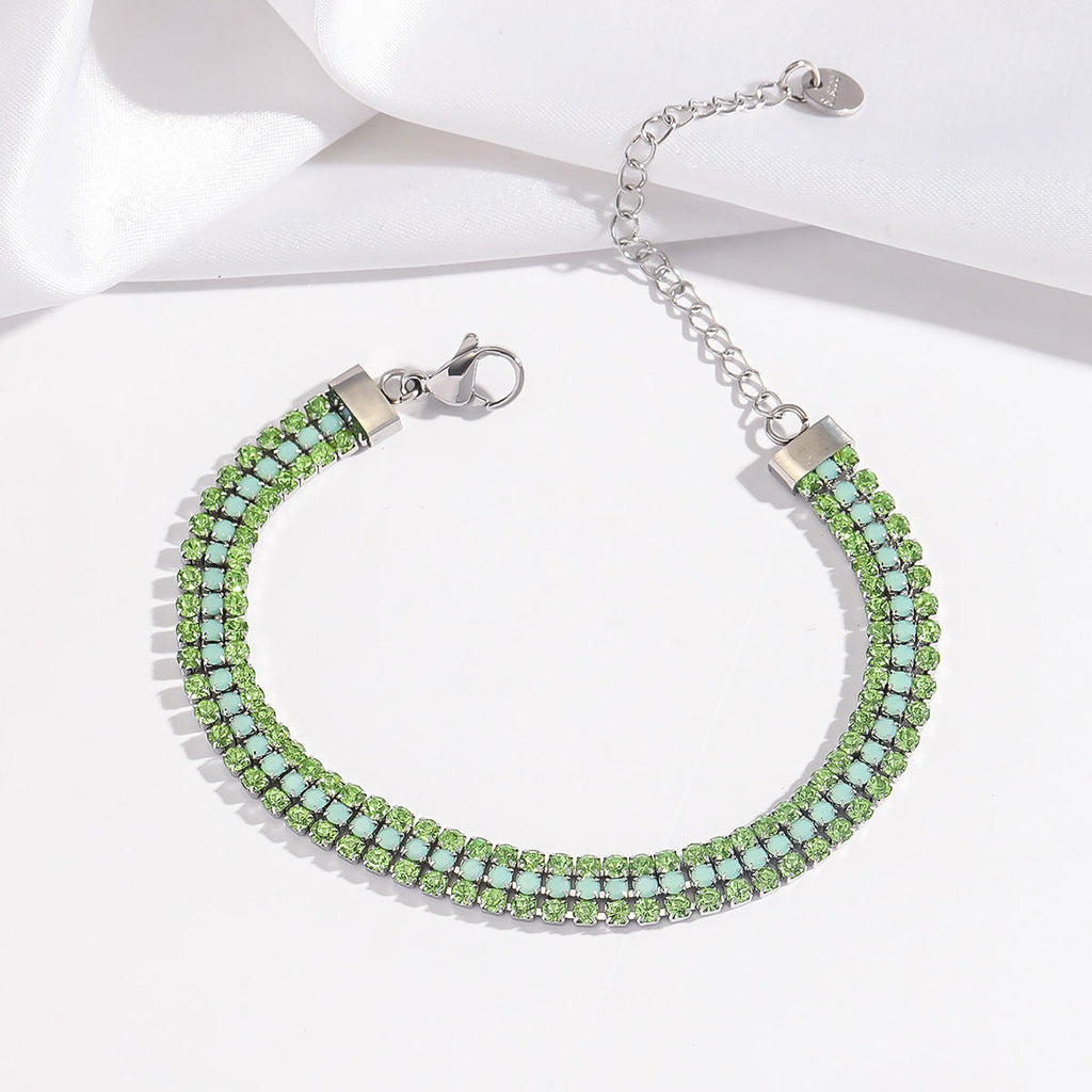 Pulsera Brillo Esencial | Oro blanco