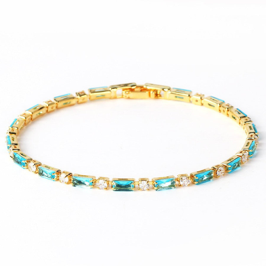 Pulsera de turquesa natural | Oro