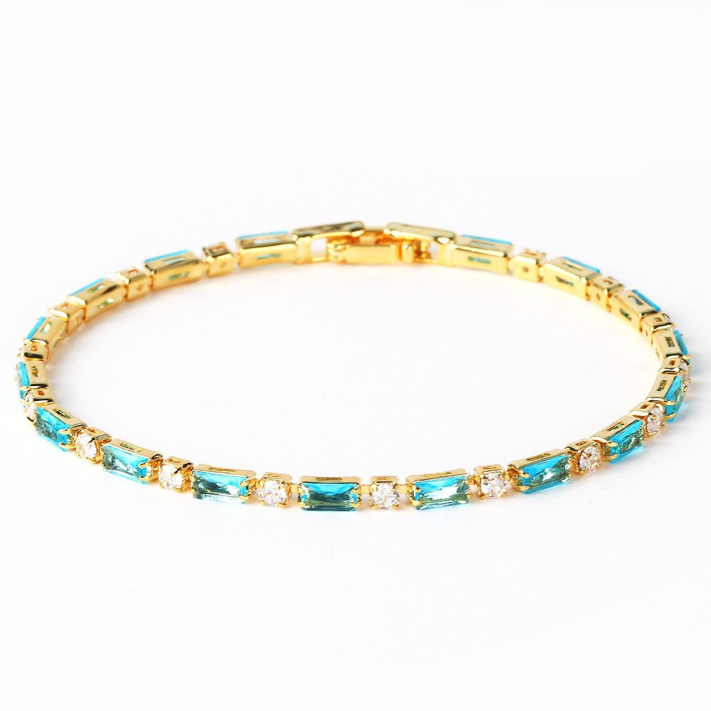 Pulsera de turquesa natural | Oro