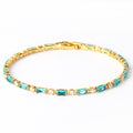 Pulsera de turquesa natural | Oro