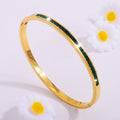 Pulsera Buenas Noches verde | Oro