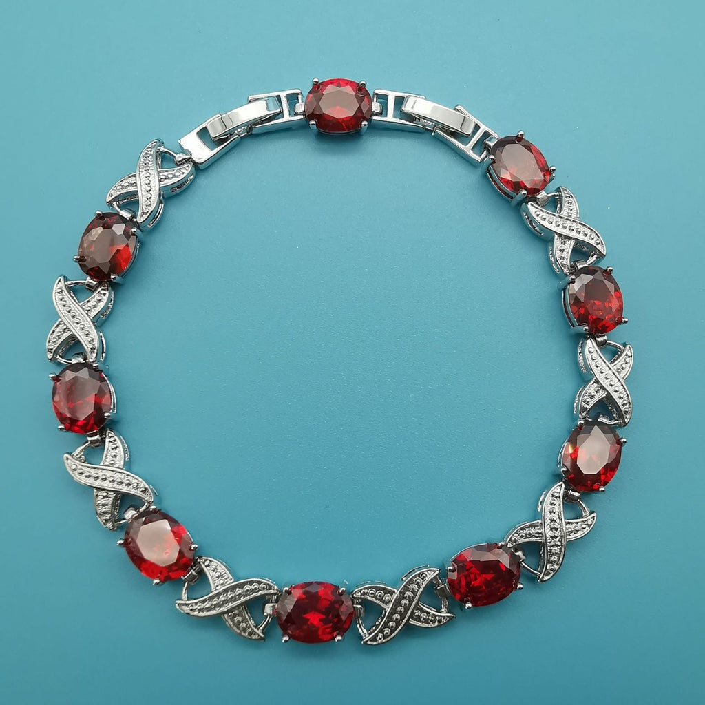 Pulsera Alejandra Llama | Oro blanco