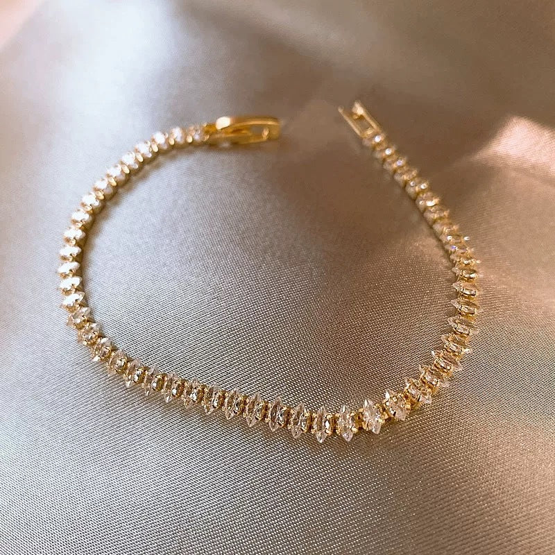 Pulsera tenis marquesa Violeta | Oro