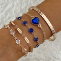 Set de pulseras Azul Norte | Oro