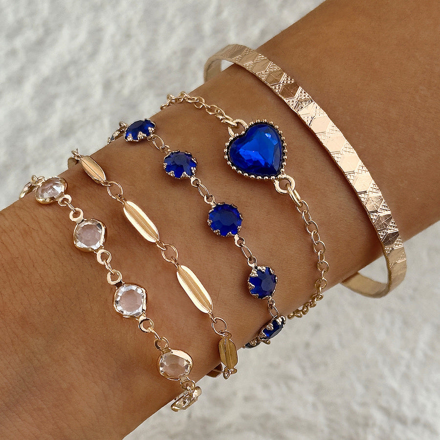 Set de pulseras Azul Norte | Oro