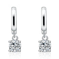 Pendientes colgantes cuadrados Aurora | Oro blanco
