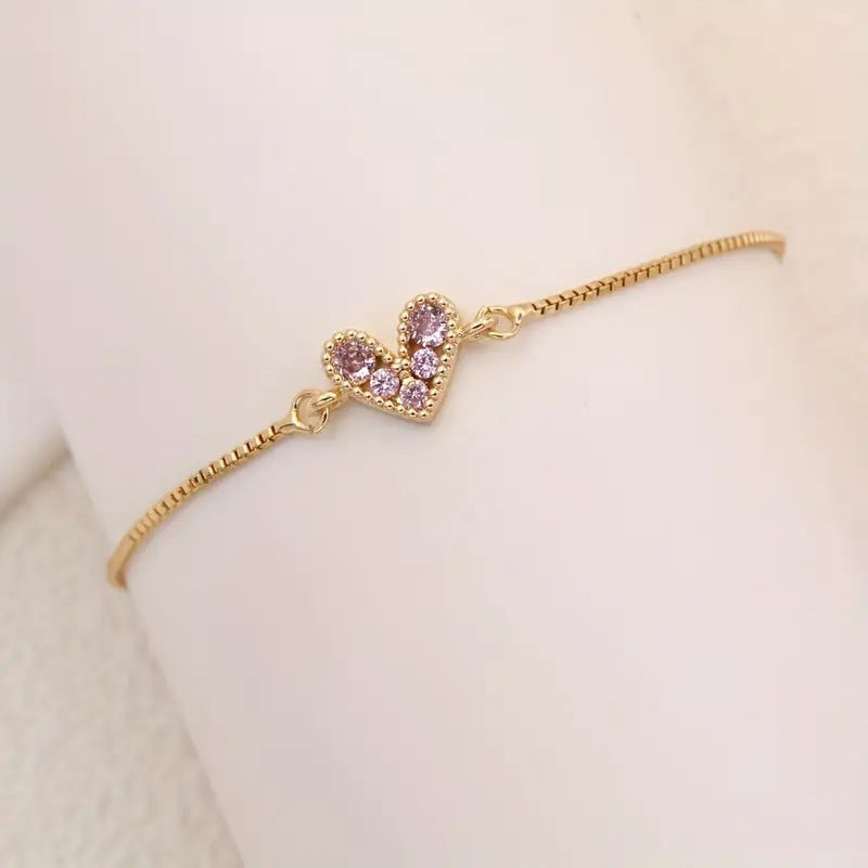 Pulsera Amor Rosado | Oro