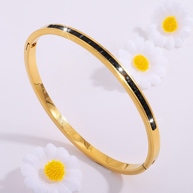 Pulsera Buenas Noches verde | Oro