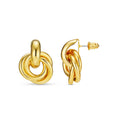 Pendientes statement entrelazados | Oro