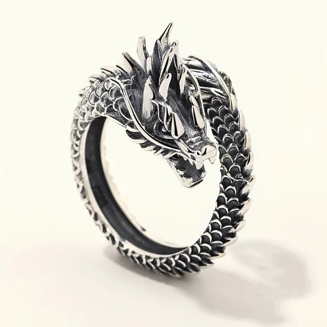 Anillo Dragón antiguo | Plata