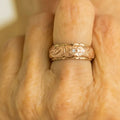 Anillo Flor rosa antiguo | Oro