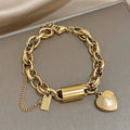Pulsera gruesa Corazones | Oro