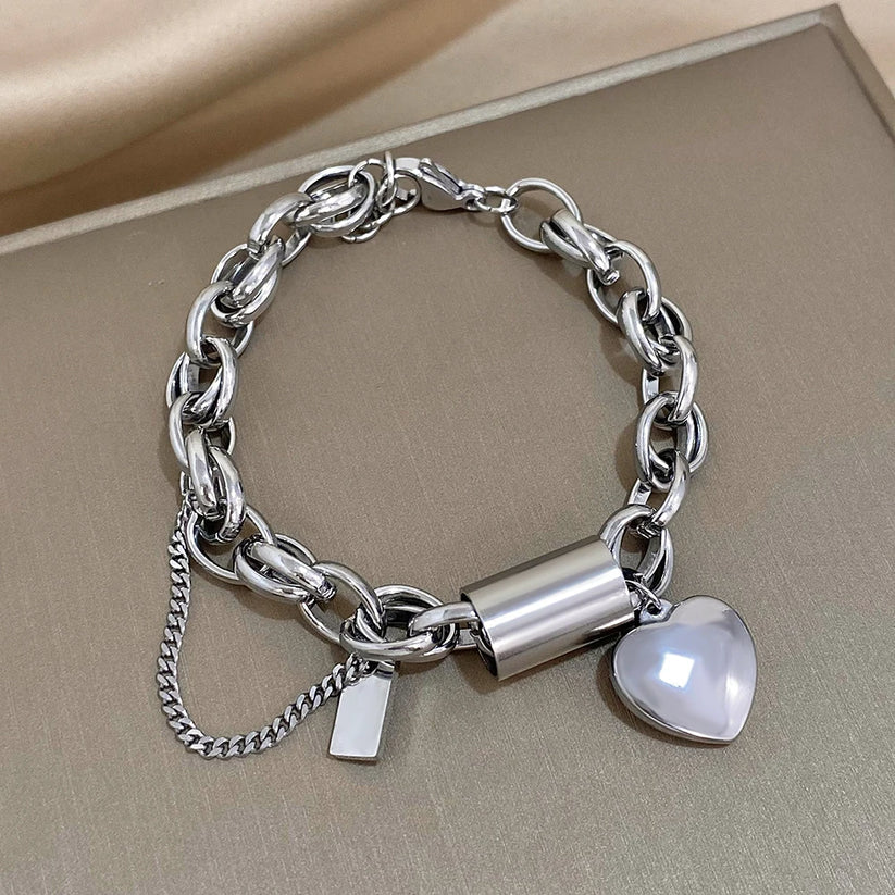 Pulsera gruesa Corazones | Oro