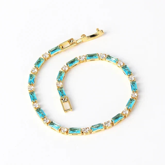 Pulsera de turquesa natural | Oro