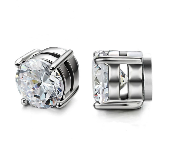 Pendientes Destino | Oro blanco
