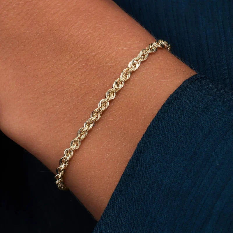 Pulsera cadena trenzada | Oro