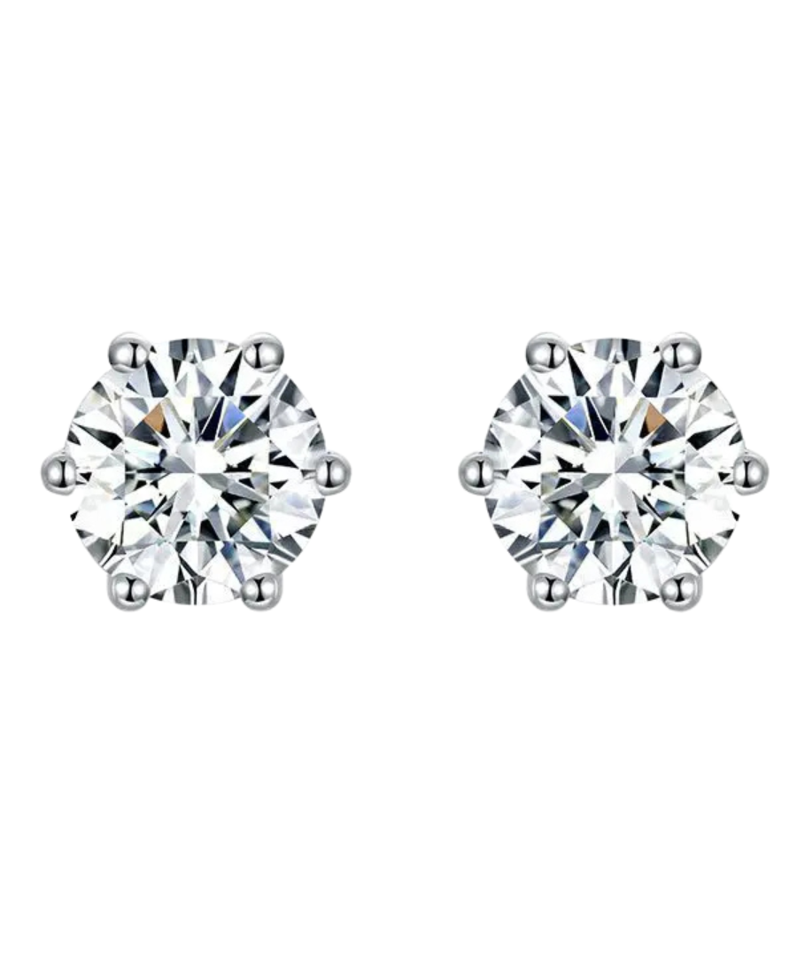 Pendientes Destino | Oro blanco