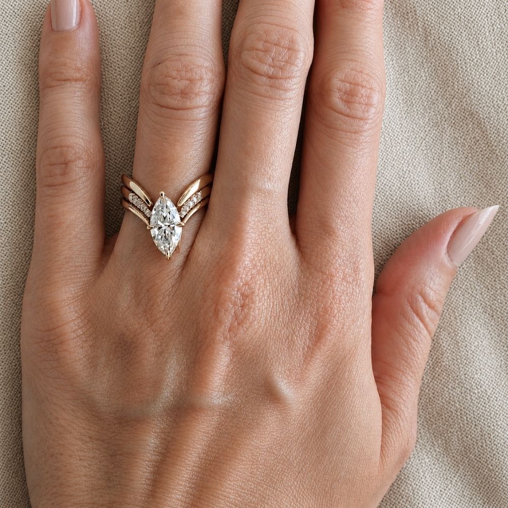 Set de anillos talla marquesa