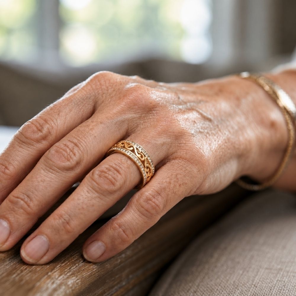 Anillo calado brillante | Oro