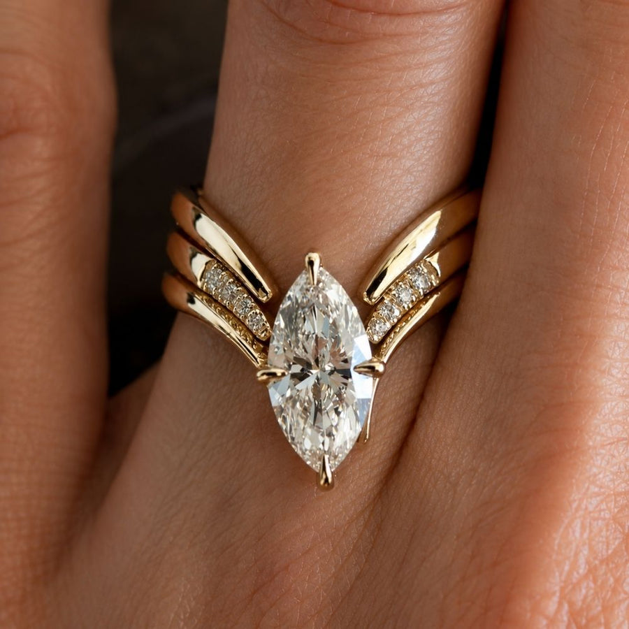 Set de anillos talla marquesa