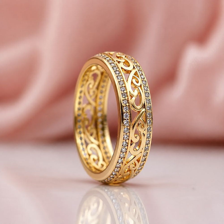 Anillo calado brillante | Oro