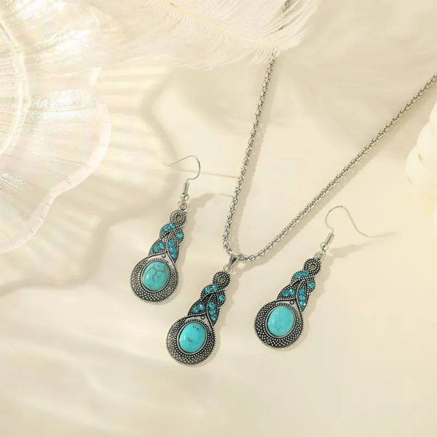 Set de joyas antiguas con turquesas