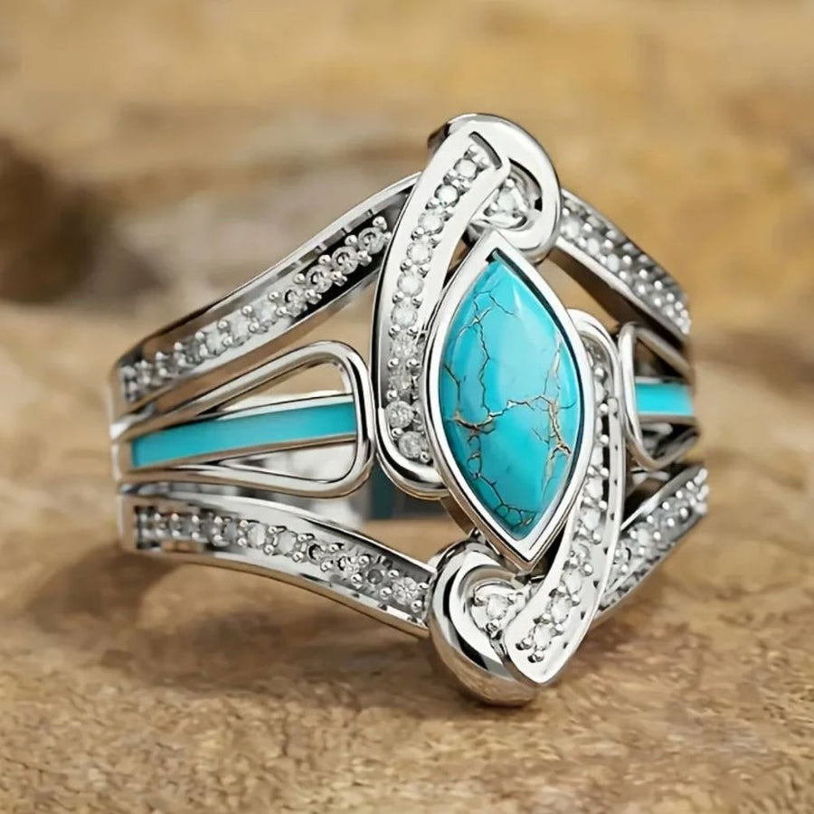 Anillo Marquesa con turquesa