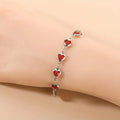 Pulsera Ofelia Granate | Oro blanco