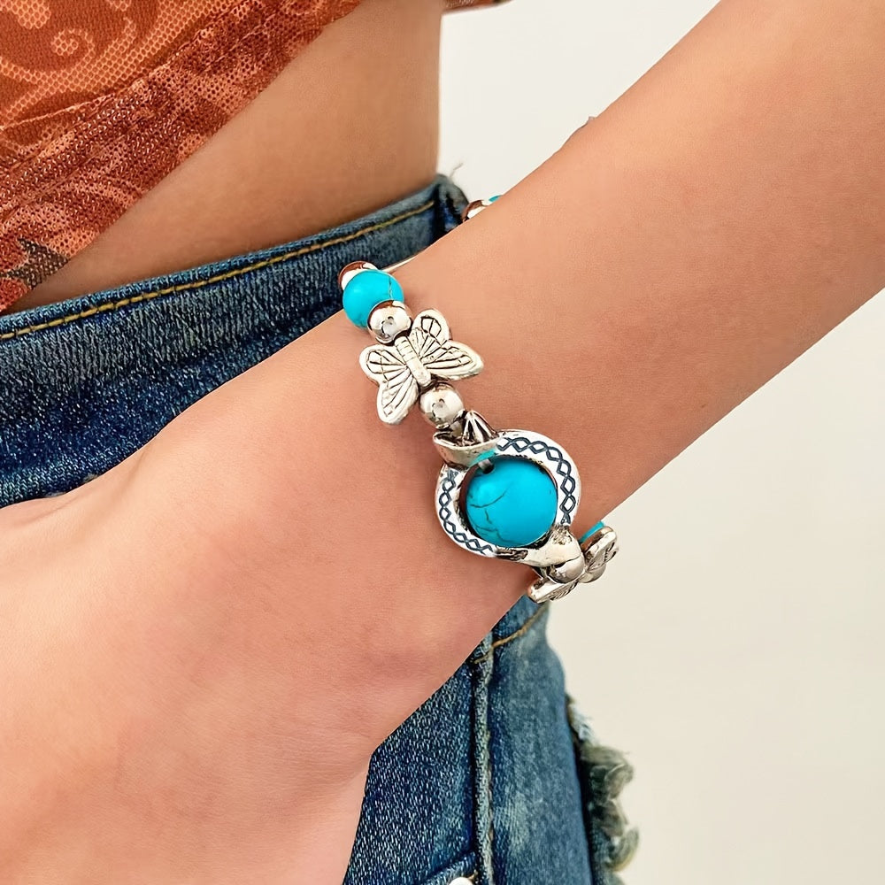 Pulsera Mariposas Oasis | Oro blanco