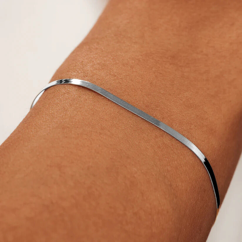 Pulsera Serpiente de Sol | Oro blanco