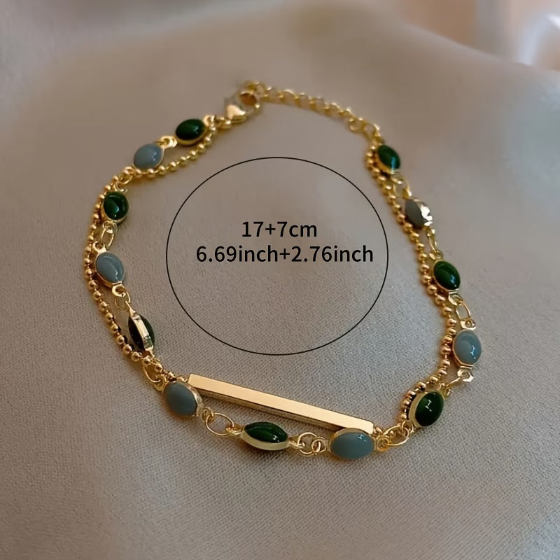 Pulsera doble Olivia | Oro