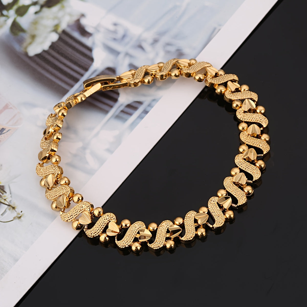 Pulsera Lirio Ondulada | Oro