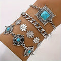 Set de pulseras Piedra de Cielo | Oro blanco