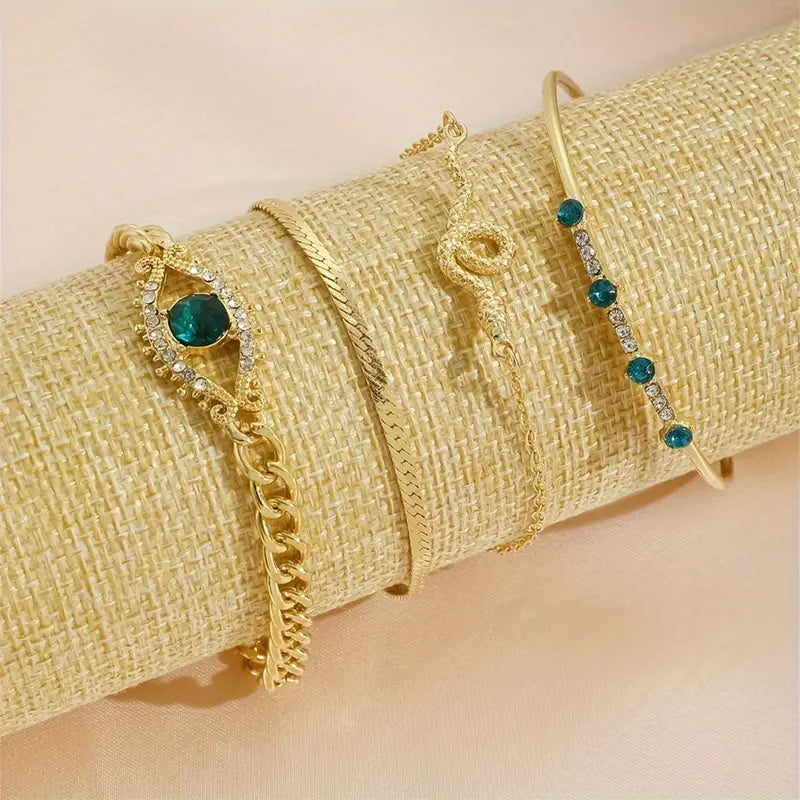 Set de pulseras Serpentina | Oro