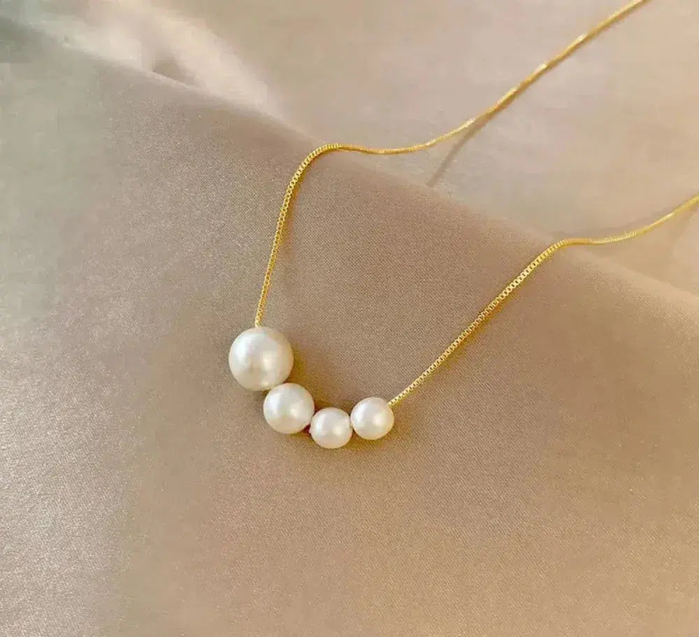 Collar de perlas de agua dulce | Oro