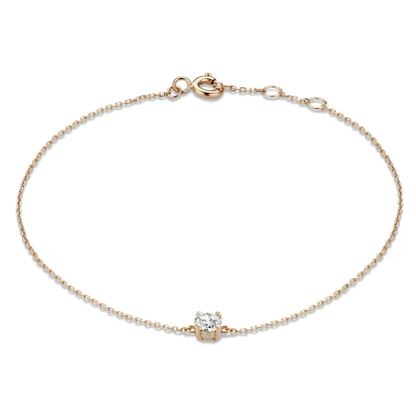 Pulsera Clara con moissanita | Oro