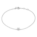 Pulsera Clara con piedras | Oro blanco
