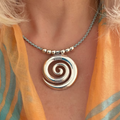 Collar Espiral antiguo | Plata