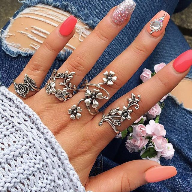 Pack de anillos Naturaleza antiguos | Plata