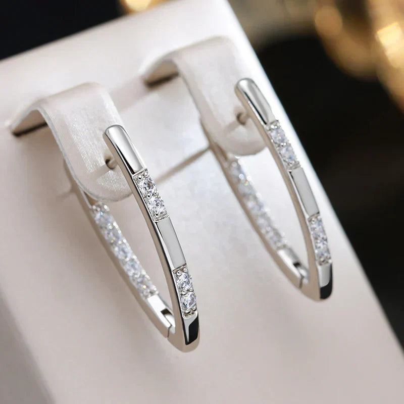 Pendientes con circonitas | Oro