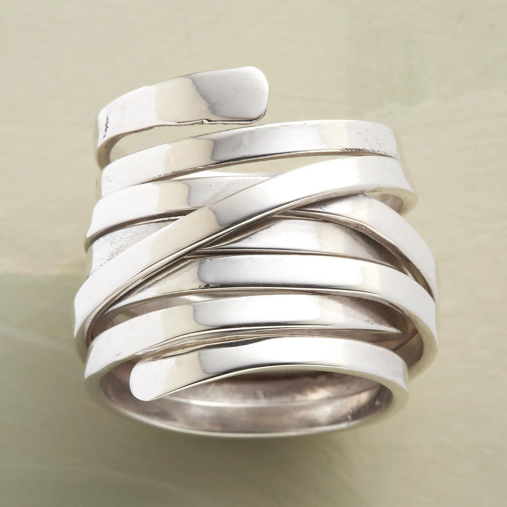 Anillo antiguo ancho | Plata