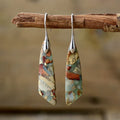 Pendientes antiguos de piedra natural | Oro