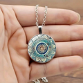Collar Mandala azul antiguo