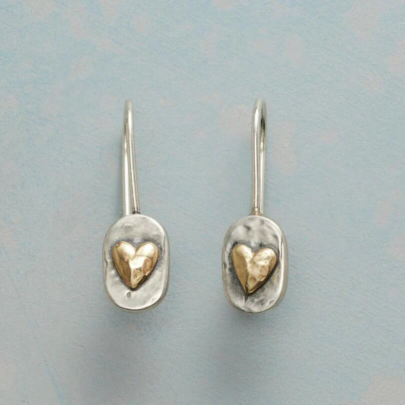 Pendientes Encaje de Corazones | Oro