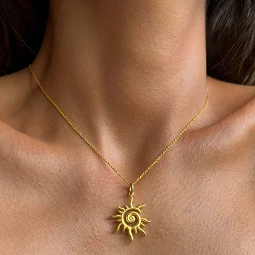 Collar Sol antiguo | Oro